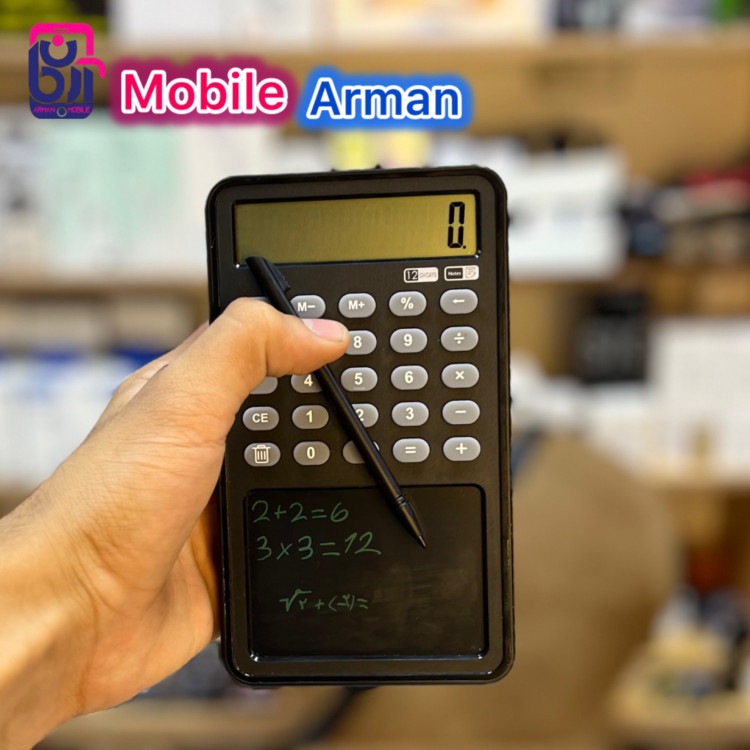 ماشین حساب با دفترچه یادداشت دیجیتال سایز 3.5 اینچ