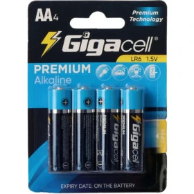 باتری قلمی پک دار چهار عددی GIGACELL PREMIUM ALKALINE LR6