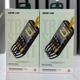 پاوربانک 10000هزار Green Lion مدل Transparent Pro 10K 20W PD