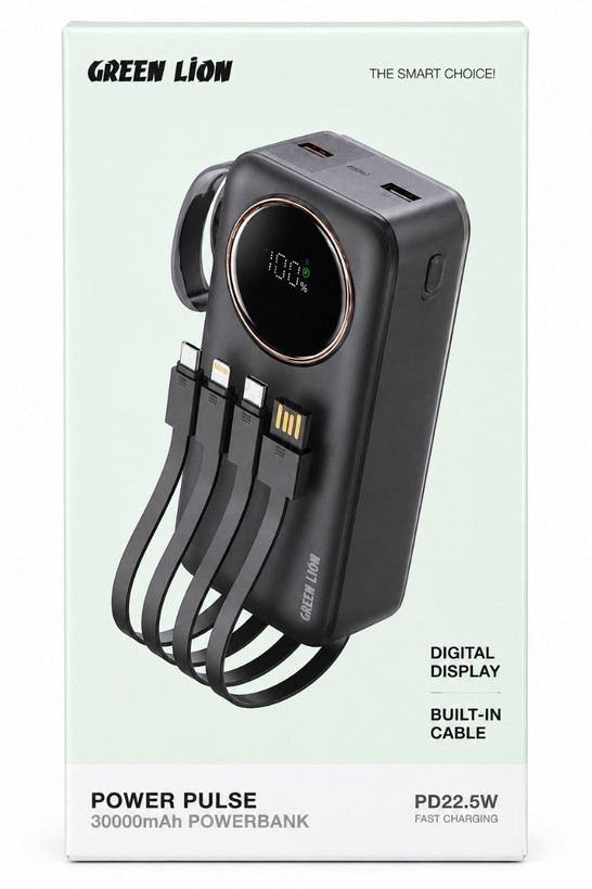 پاور بانک گرين لاين مدل Power Pulse ظرفیت 30000 میلی آمپر ساعت